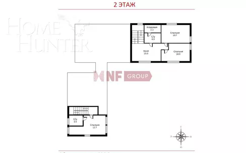 2-этажный коттедж 326.5 м² с отделкой