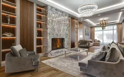 2-этажный коттедж 1 371 м² с отделкой