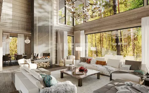 2-этажный коттедж 562.5 м² с отделкой