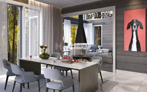 2-этажный коттедж 562.5 м² с отделкой