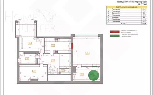 2-УРОВНЕВАЯ КВАРТИРА БЕЗ ОТДЕЛКИ 375.5 М² НА 4 ЭТАЖЕ
