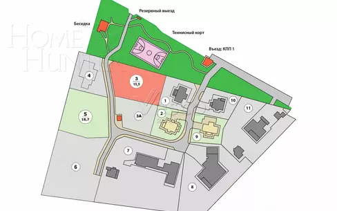 Участок 15.5 сот. в охраняемом поселке