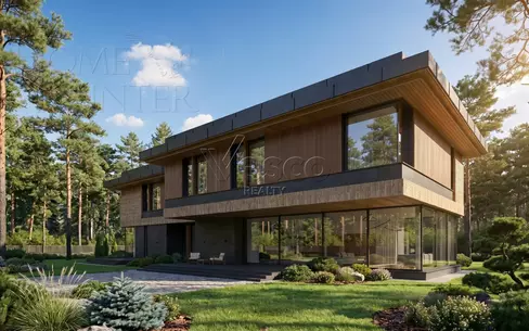 2-этажный коттедж 590 м² без отделки