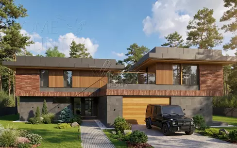 2-этажный коттедж 740 м² без отделки