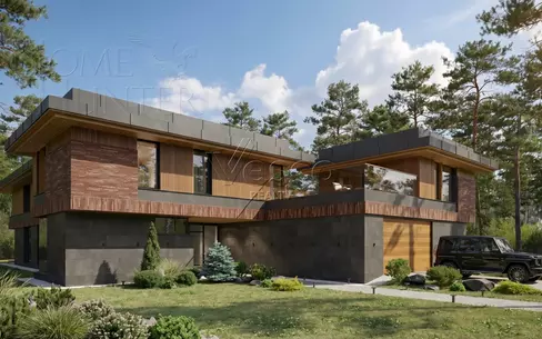 2-этажный коттедж 740 м² без отделки