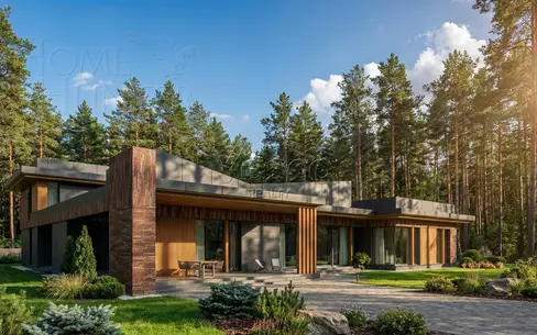2-этажный коттедж 570 м² без отделки