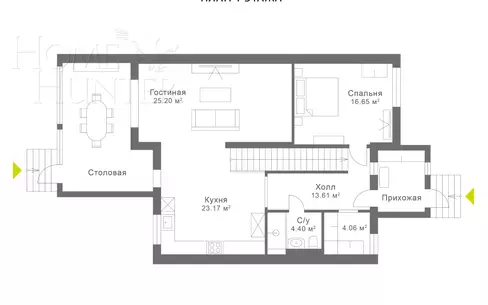 2-этажный таунхаус 335 м² с отделкой