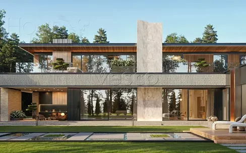 2-этажный коттедж 1 900 м² с отделкой