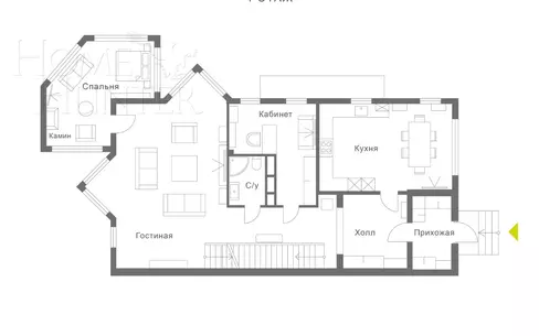 2-этажный таунхаус 465 м² с отделкой