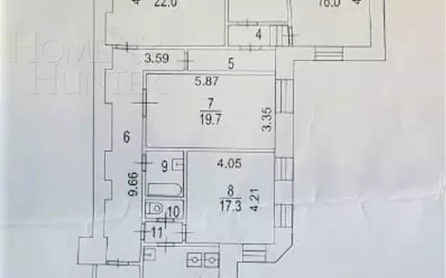 5-КОМН. КВАРТИРА БЕЗ ОТДЕЛКИ 134.2 М² НА 1 ЭТАЖЕ