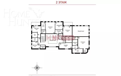 3-этажный коттедж 1 800 м² с отделкой