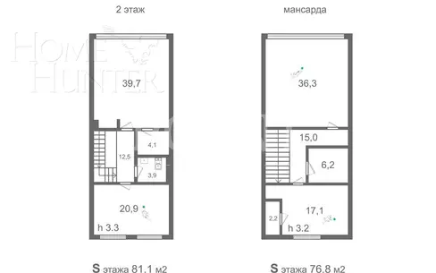 4-УРОВНЕВЫЙ ТАУНХАУС БЕЗ ОТДЕЛКИ 277.8 М² НА 1 ЭТАЖЕ