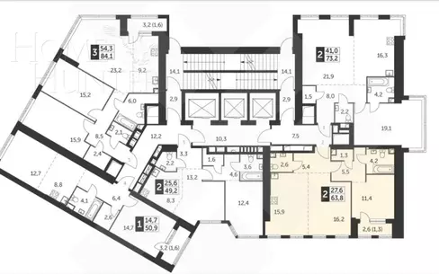 3-КОМН. КВАРТИРА БЕЗ ОТДЕЛКИ 62 М² НА 18 ЭТАЖЕ