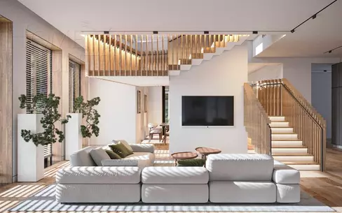 3-этажный коттедж 1 200 м² без отделки