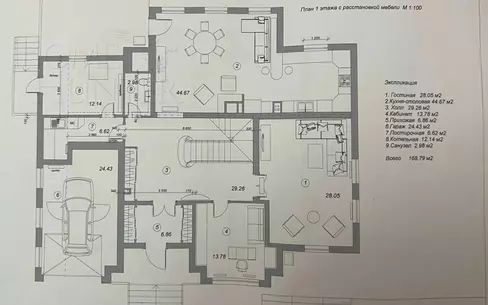 3-этажный коттедж 415 м² с отделкой