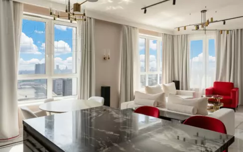 3-КОМН. АПАРТАМЕНТЫ С ОТДЕЛКОЙ 116.8 М² НА 34 ЭТАЖЕ