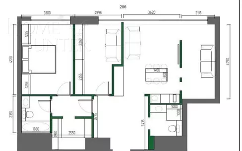 3-КОМН. КВАРТИРА С ОТДЕЛКОЙ 90 М² НА 11 ЭТАЖЕ