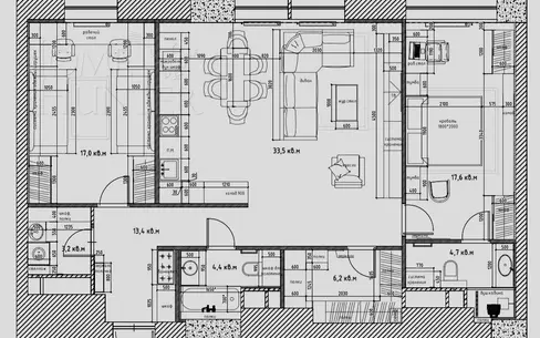 3-КОМН. КВАРТИРА С ОТДЕЛКОЙ 105 М² НА 5 ЭТАЖЕ