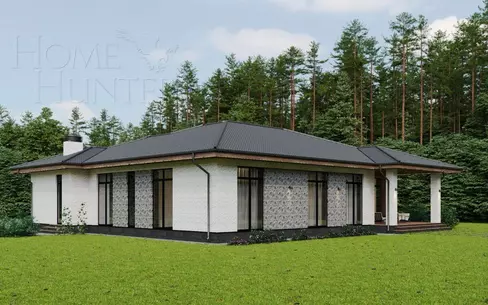 1-этажный коттедж 320 м² без отделки