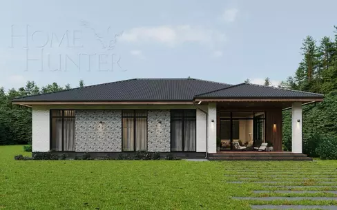 1-этажный коттедж 320 м² без отделки