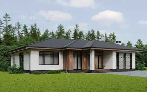 1-этажный коттедж 320 м² без отделки