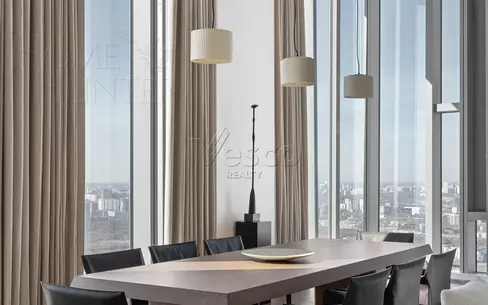 2-УРОВНЕВЫЙ ПЕНТХАУС С ОТДЕЛКОЙ 465.5 М² НА 52 ЭТАЖЕ