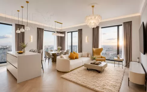 4-КОМН. КВАРТИРА С ОТДЕЛКОЙ 135 М² НА 35 ЭТАЖЕ