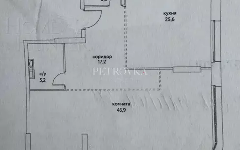 3-КОМН. КВАРТИРА БЕЗ ОТДЕЛКИ 94.6 М² НА 6 ЭТАЖЕ