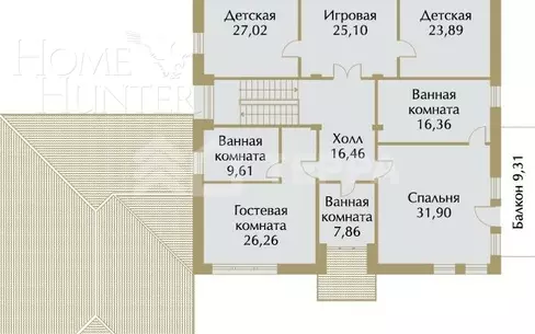 2-этажный коттедж 793.82 м² без отделки