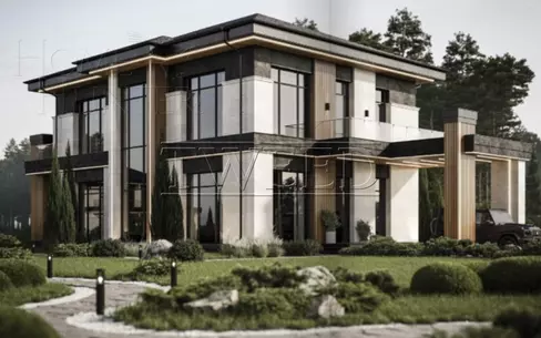2-этажный коттедж 379.1 м² без отделки