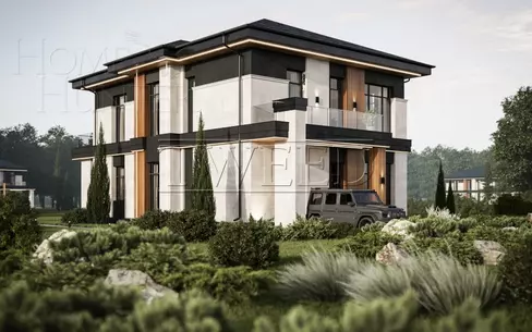 2-этажный коттедж 347.7 м² без отделки