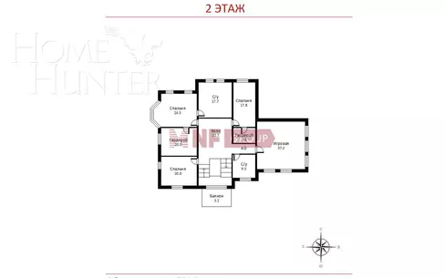 2-этажный коттедж 721 м² с отделкой