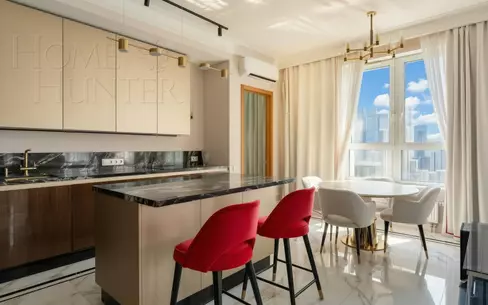 3-КОМН. АПАРТАМЕНТЫ С ОТДЕЛКОЙ 116.8 М² НА 34 ЭТАЖЕ