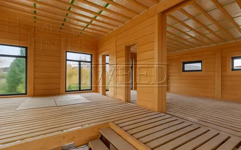 2-этажный коттедж 500 м² без отделки