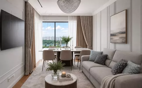 4-КОМН. КВАРТИРА С ОТДЕЛКОЙ 111.6 М² НА 17 ЭТАЖЕ