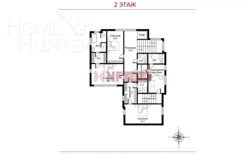 3-этажный коттедж 538 м² без отделки