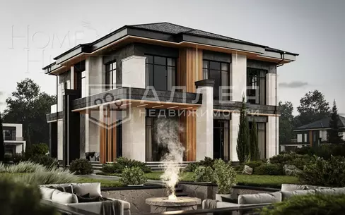 2-этажный коттедж 347.7 м² без отделки