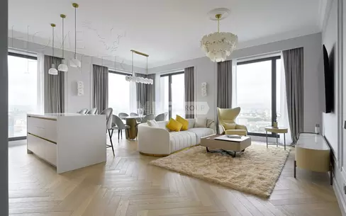 4-КОМН. КВАРТИРА С ОТДЕЛКОЙ 135 М² НА 35 ЭТАЖЕ