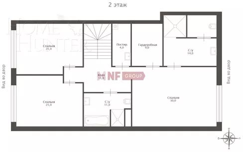 2-УРОВНЕВАЯ КВАРТИРА С ОТДЕЛКОЙ 204 М² НА 2 ЭТАЖЕ