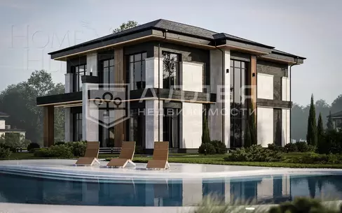 2-этажный коттедж 379.1 м² без отделки