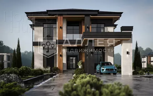 2-этажный коттедж 379.1 м² без отделки