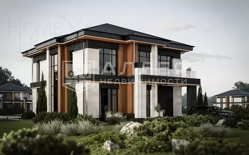 2-этажный коттедж 347.7 м² без отделки