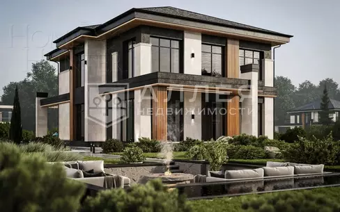 2-этажный коттедж 379.1 м² без отделки
