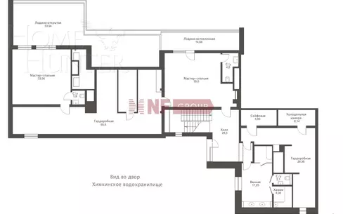 2-УРОВНЕВЫЙ ПЕНТХАУС С ОТДЕЛКОЙ 700 М² НА 12 ЭТАЖЕ