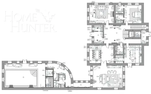 2-этажный коттедж 1 400 м² без отделки