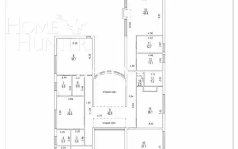2-этажный коттедж 679 м² без отделки