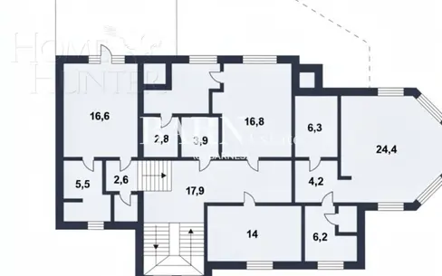 3-этажный коттедж 391 м² без отделки