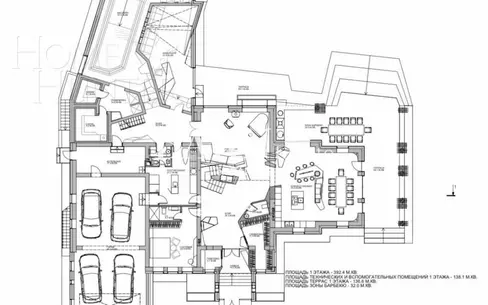 2-этажный коттедж 1 300 м² без отделки