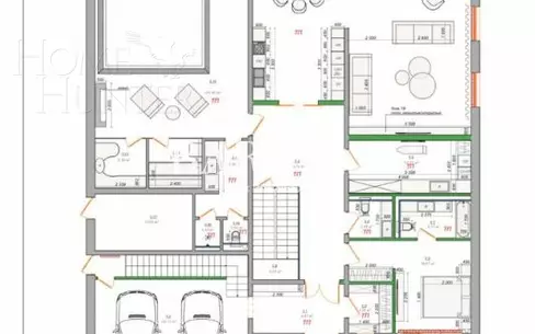 2-этажный коттедж 830 м² без отделки