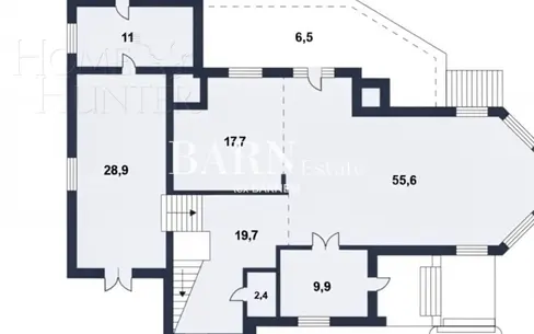 3-этажный коттедж 391 м² без отделки